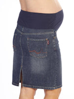 Maternity Denim Skirt - Stone Wash - Angel Maternity - Maternity clothes - shop online (10013452614)