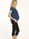 Angel Maternity New Cotton Maternity Cropped Pants in Black