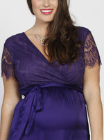 Formal Party Maternity Lace Dress - Dark Purple - Angel Maternity - Maternity clothes - shop online