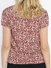 Maternity Round Neck Work Top - Red Print