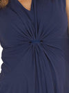 Maternity Gathered Front Top - Navy