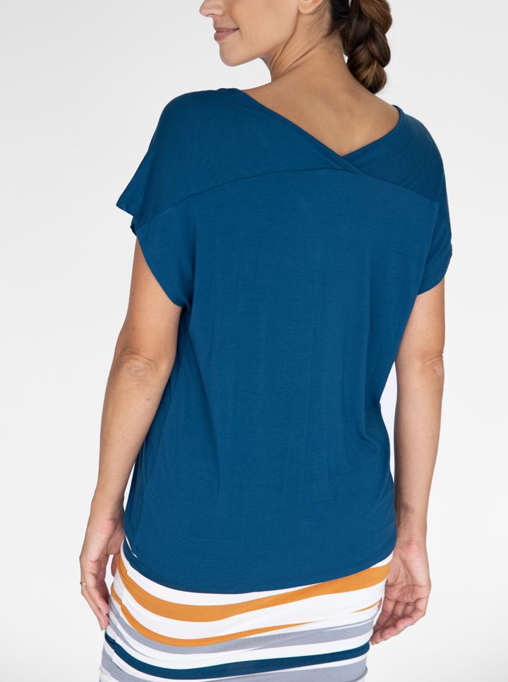 Maternity Loose Fit Swing Top in Teal