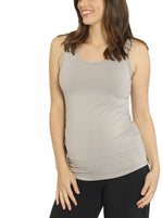 Maternity Bamboo Fitted Tank with Side Ruching - Online store summer maternity cheap top