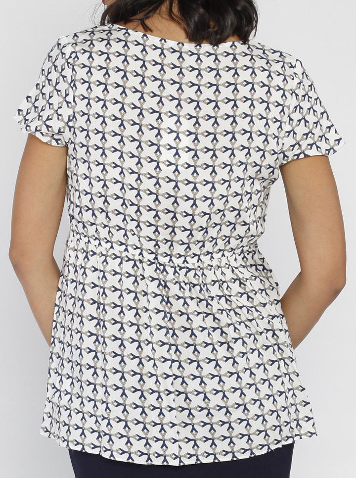 Maternity Relax Fit Summer Smock Top - Print