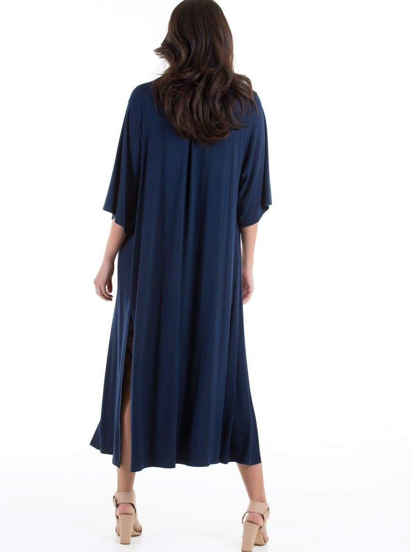 Maternity Half Sleeve Casual Duster Long Cardigan - Navy - Angel Maternity - Maternity clothes - shop online