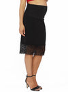 Main view - Stretchy Maternity Black Skirt with Lace Details (10088240838)