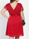 Emily Maternity Mid Length Lace Party Dress - Red - Angel Maternity - Maternity clothes - shop online (10007714758)