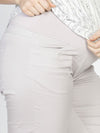 Cotton maternity shorts in Light Grey