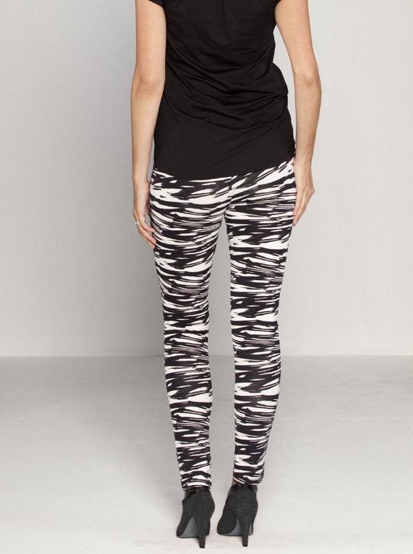 Maternity Cotton Twill Cropped Pants in Zebra Print - Angel Maternity - Maternity clothes - shop online