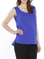 Breastfeeding Layered Chiffon Nursing Top - Cobalt Blue - Angel Maternity - Maternity clothes - shop online