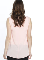 Breastfeeding Layered Chiffon Nursing Top - Soft Pink - Angel Maternity - Maternity clothes - shop online