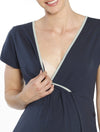 Hospital Birthing Gown/Night Dress with Nursing Access - Dark Navy - Angel Maternity - Maternity clothes - shop online